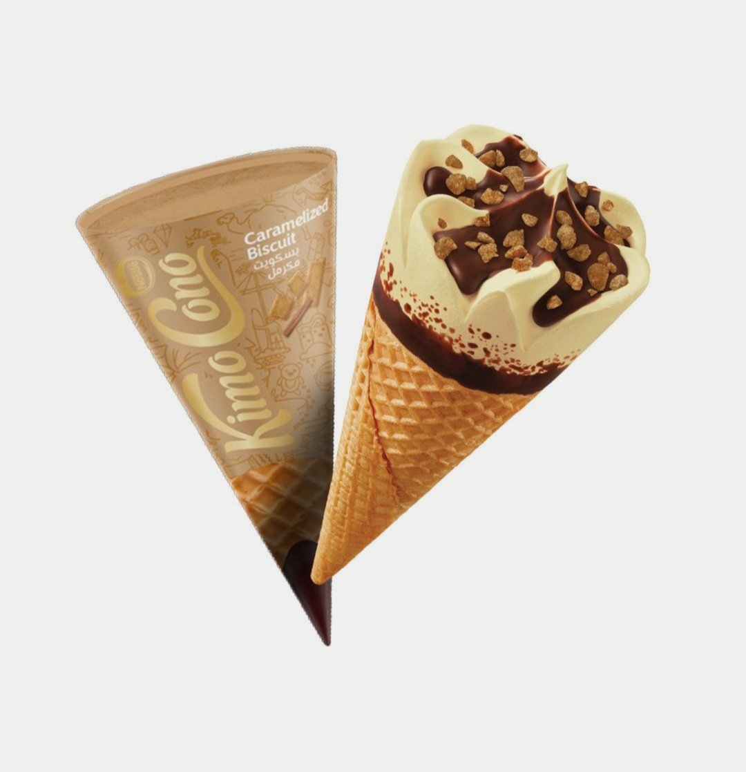 كيمو كونو ايس كريم بسكويت مكرمل  105 مل