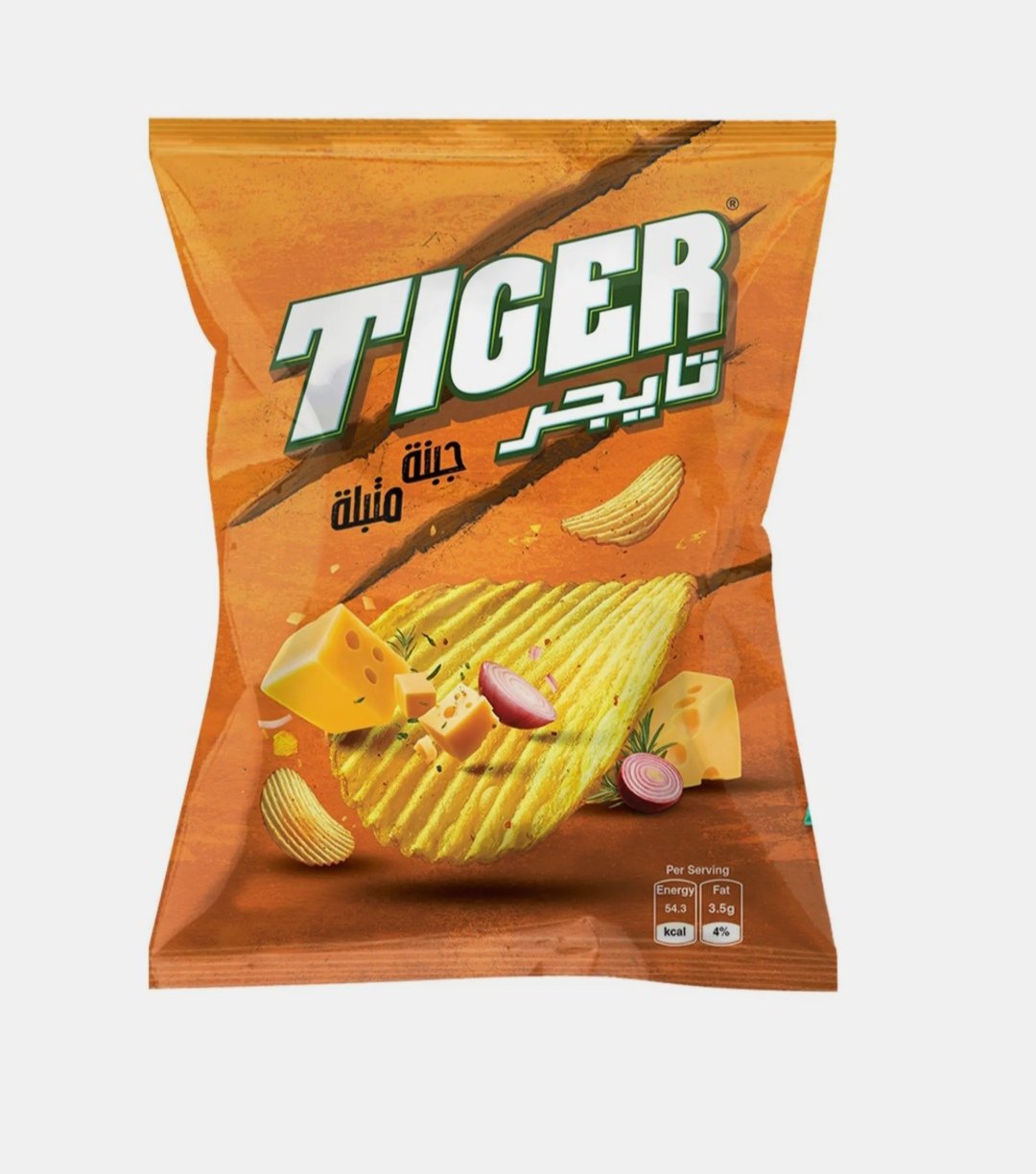 تايجر رقائق بطاطس بنكهه الجبن المتبلة 52 -62 جم